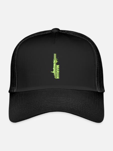Une touche de couleur Marian - Casquette trucker  - noir/noir - Devant