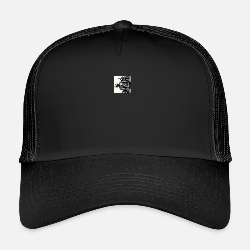 Dessin au crayon de moto Casquette trucker 