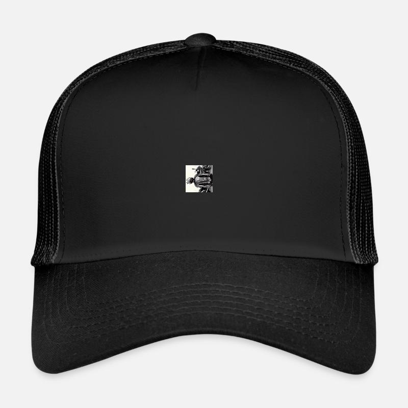 Motorcycle Pencil Drawing Trucker Cap