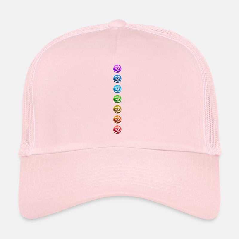 Chakra 1-7 Chakren Chakras Ohm Ohm Bunt Farben Trucker Cap