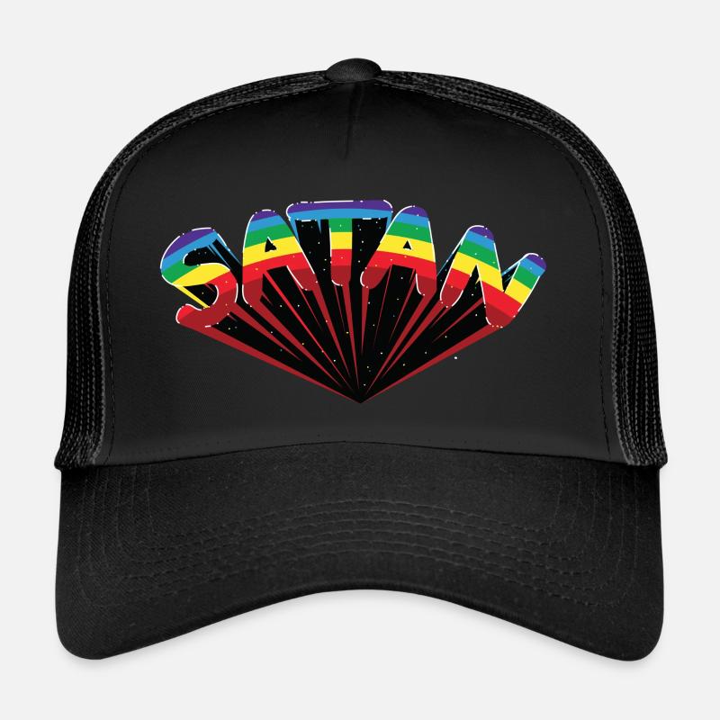 SATAN - Casquette trucker  - noir/noir