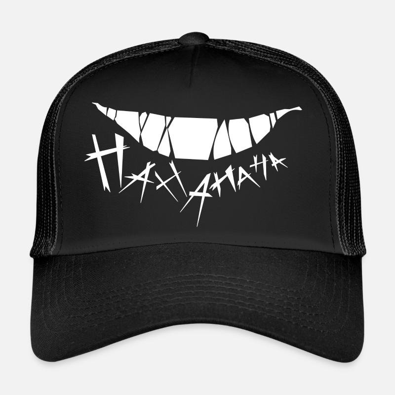 Visage Bouche Visage Bouche Hahaha Ha Ha Ha - Casquette trucker  - noir/noir