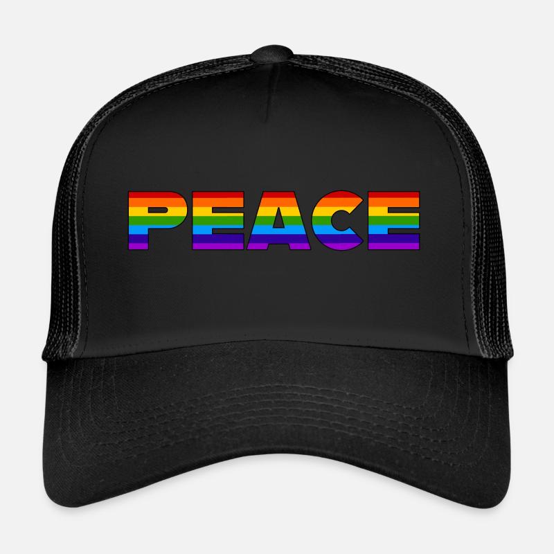Peace - Trucker Cap - Schwarz/Schwarz