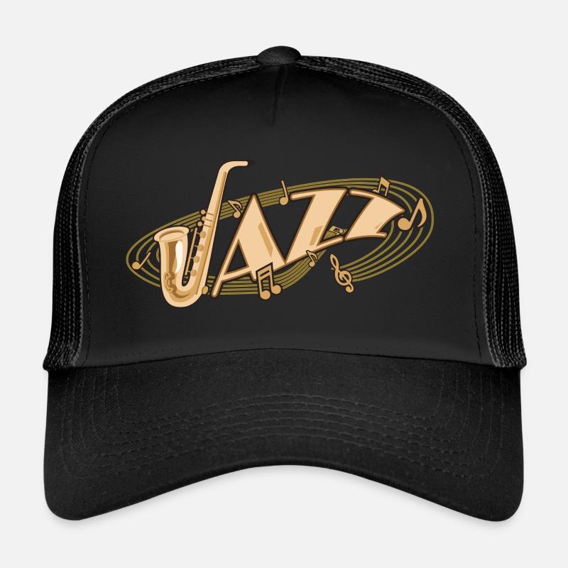 Jazz Music Saxophone - Trucker Cap - black/black