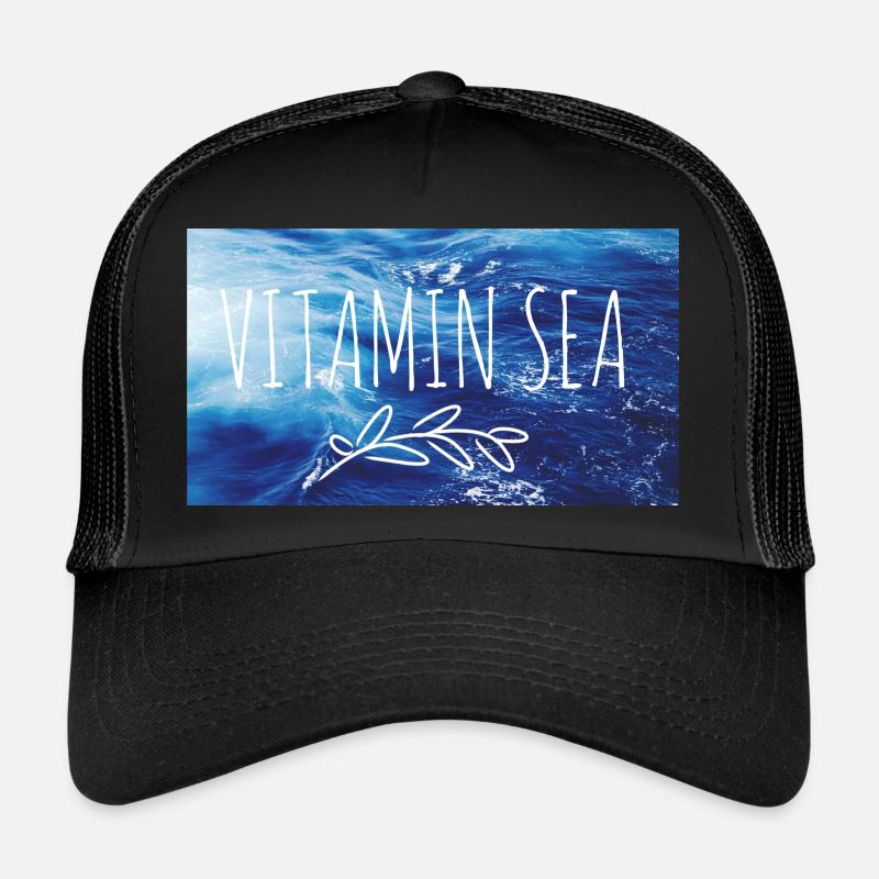 Vitamin Meer - Trucker Cap - Schwarz/Schwarz