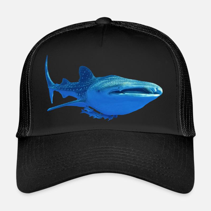 whale shark4k - Trucker Cap - black/black