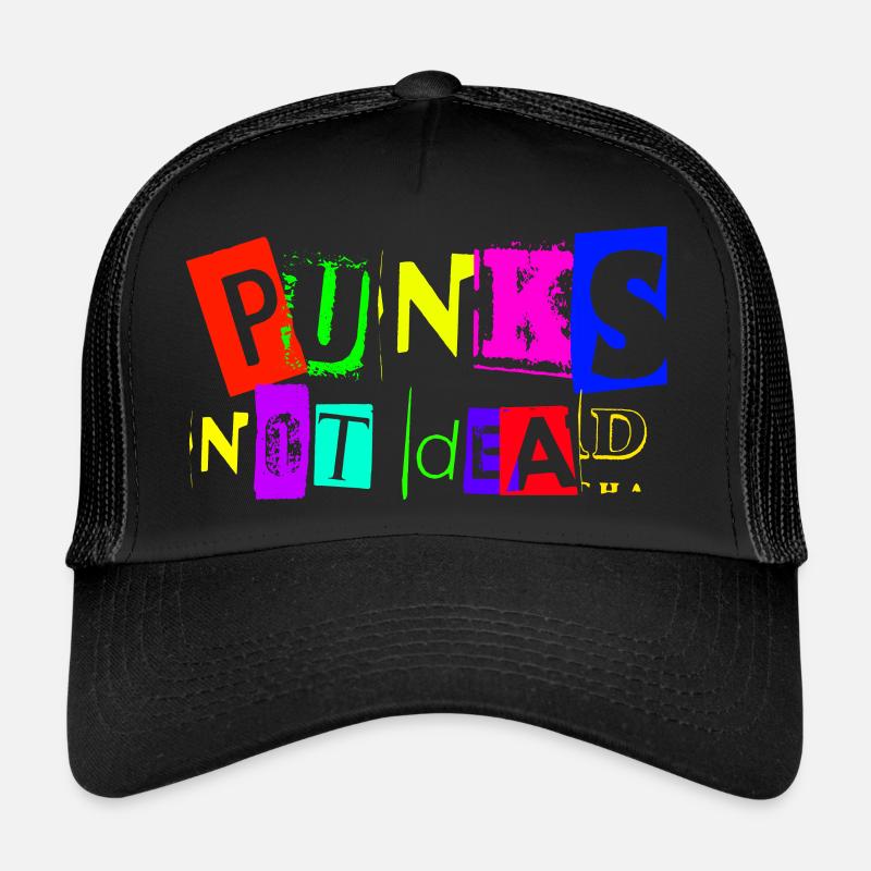 PUNKS NOT DEAD - Trucker Cap - Schwarz/Schwarz