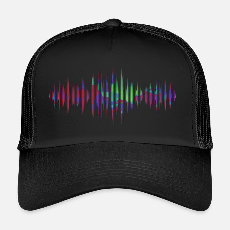 Schallwellen - Trucker Cap - Schwarz/Schwarz