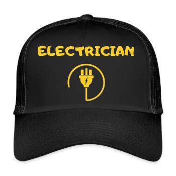 Électricien Électricien Électricien Électricien Électricité - Casquette trucker  - noir/noir - Devant