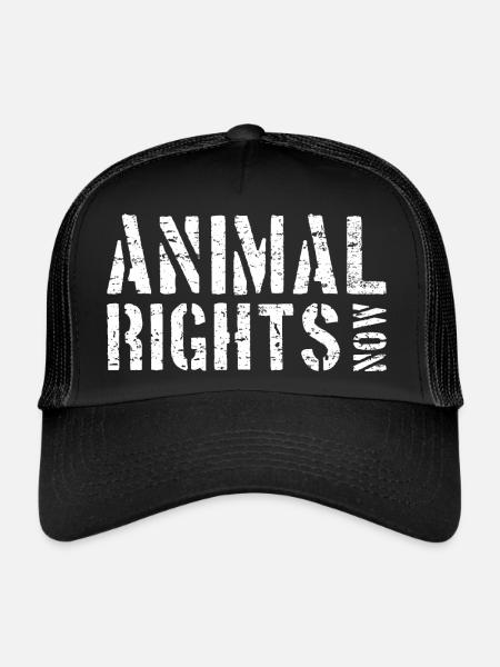 ANIMAL RIGHTS NOW - Trucker Cap - black/black - Front