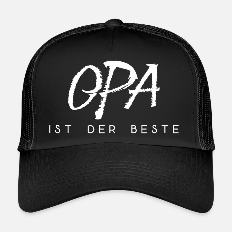 Opa ist der Beste Spruch Schrift Text Großvater Trucker Cap