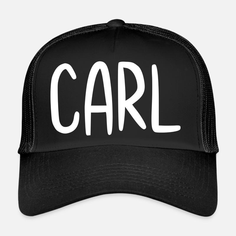Carl Custom Name Font Text Birthday Trucker Cap