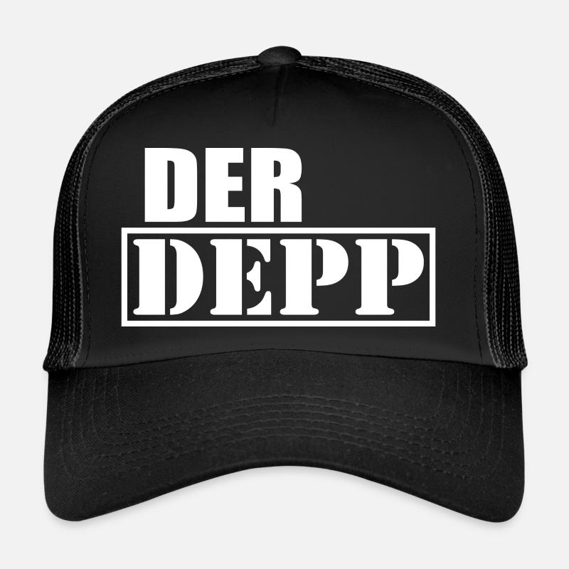 Junggesellenabschied 2022 Depp Security Der Depp - Trucker Cap - Schwarz/Schwarz