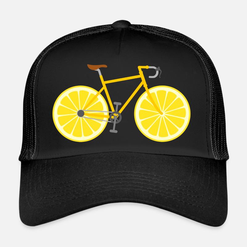 Vélo de route Vélo Fruit Fruit Citron - Casquette trucker  - noir/noir