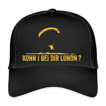 Konn i bei dir londn? - Trucker Cap - Schwarz/Schwarz - Vorne