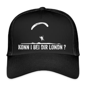 Konn i bei dir londn ? - Trucker Cap - Schwarz/Schwarz - Vorne