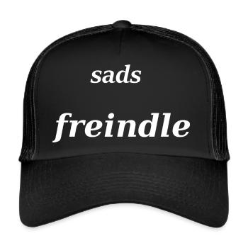 bayerisch friedlich nett freundlich - Trucker Cap - Schwarz/Schwarz - Vorne