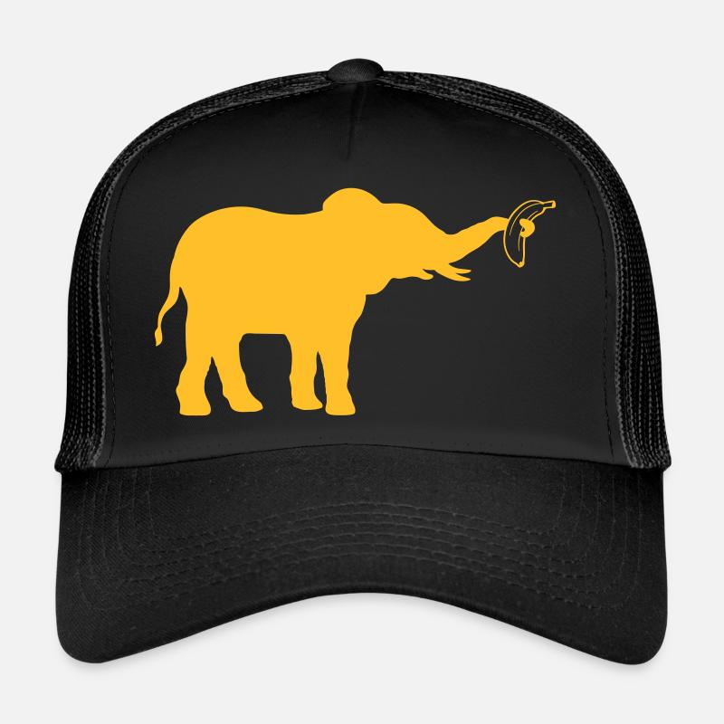 Banane Elefant Silhouette Obst Trucker Cap