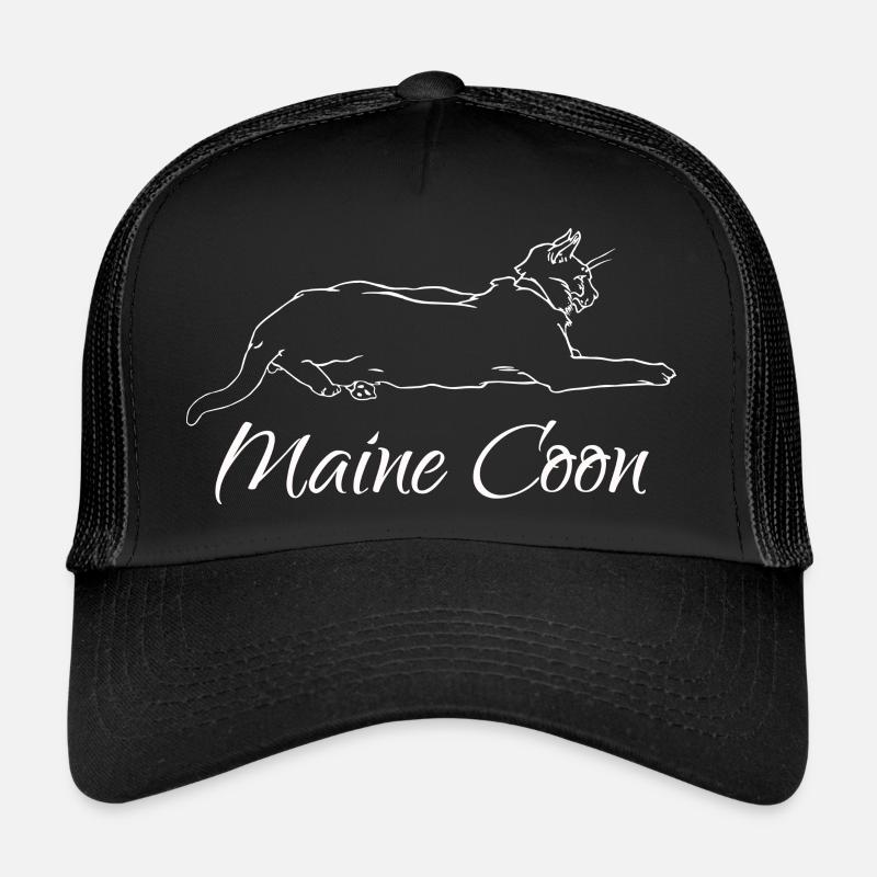 Maine Coon - Casquette trucker - noir/noir