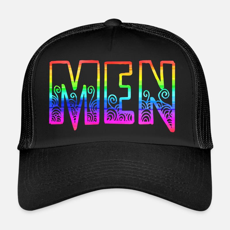 men rs regenbogen Trucker Cap
