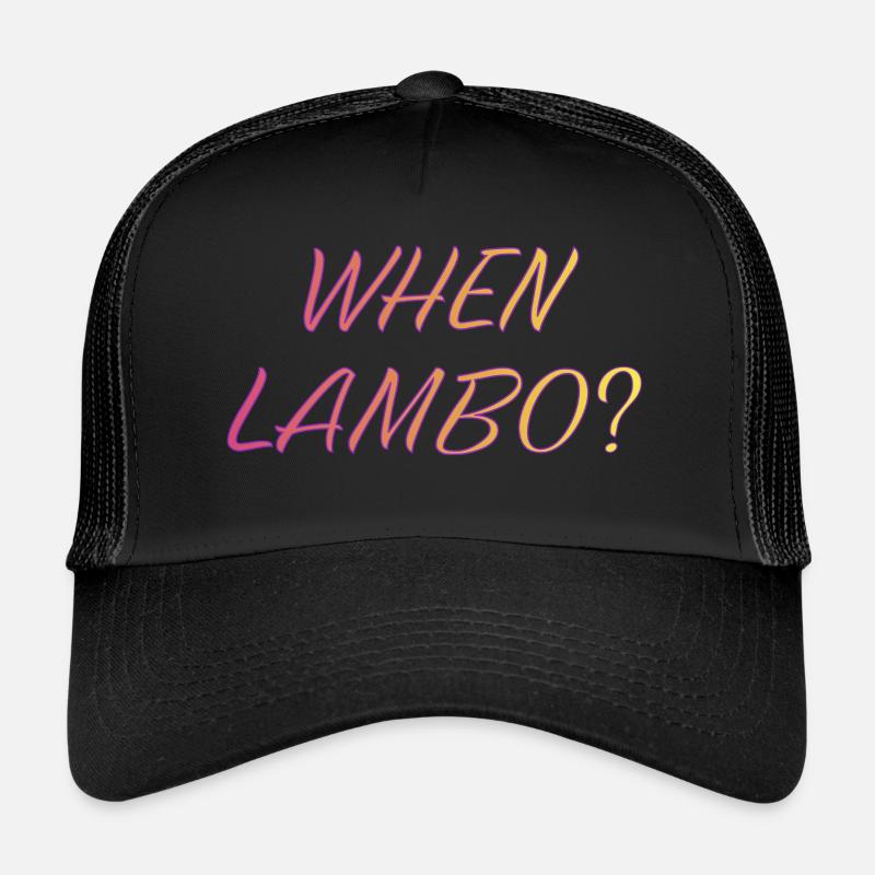 WHEN LAMBO SAVANA - Trucker Cap - black/black