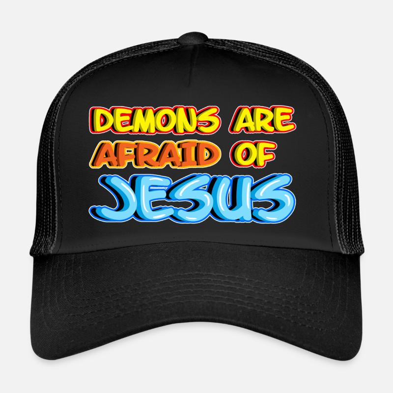 Jesus Christ Has Victory Over Demons - Trucker Cap - black/black