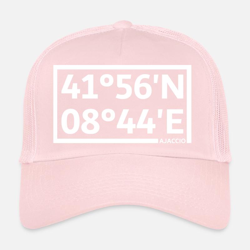 Coordonnées d’Ajaccio Casquette trucker 