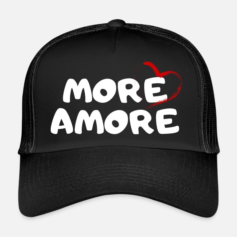 More Amore Lieblingsmensch Valentinstag Geschenk - Trucker Cap - Schwarz/Schwarz
