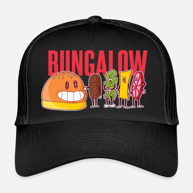 Bungalow burger komponenten Bungalow burger kompon - Trucker Cap - Schwarz/Schwarz