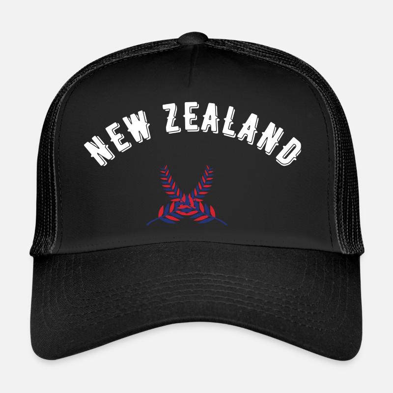 Neuseeland - Trucker Cap - Schwarz/Schwarz