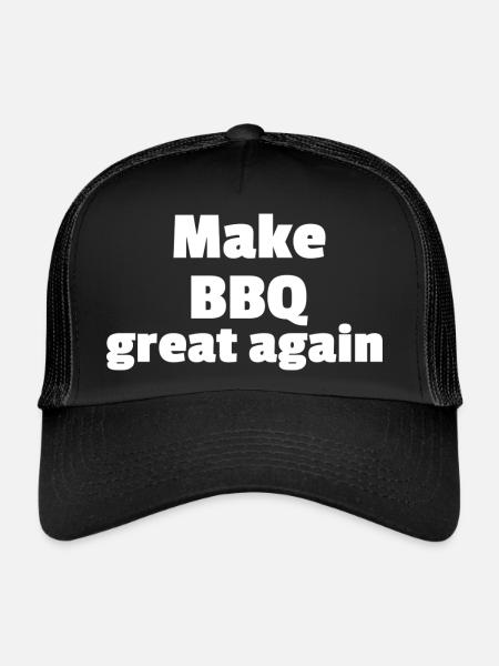 Make BBQ great again - Trucker Cap - Schwarz/Schwarz