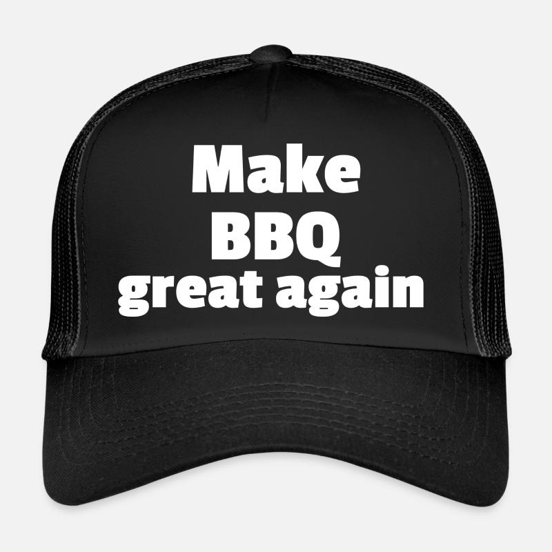 Make BBQ great again - Trucker Cap - Schwarz/Schwarz