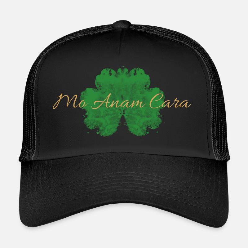 MoAnam Cara Shamrock - Trucker Cap - Schwarz/Schwarz