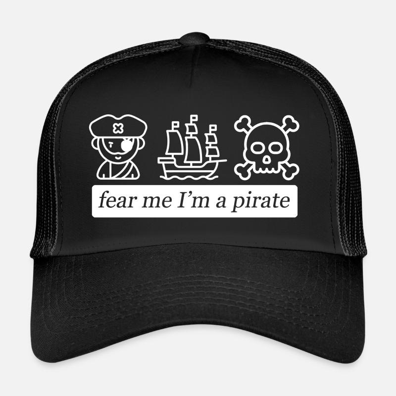 Pirate Fear - Trucker Cap - black/black