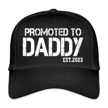 DAD est. 2023 for future father in 2023 - Trucker Cap - black/black - Front