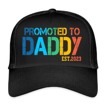 DAD est. 2023 for future father in 2023 - Trucker Cap - black/black - Front