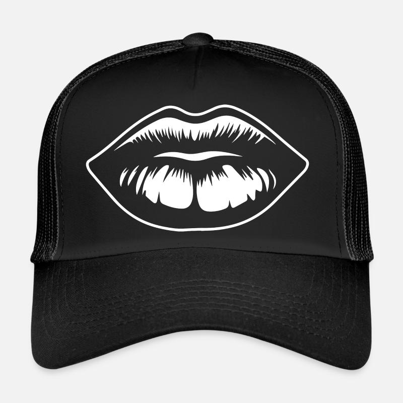 Lèvres, bouche, baisers lèvres Casquette trucker 