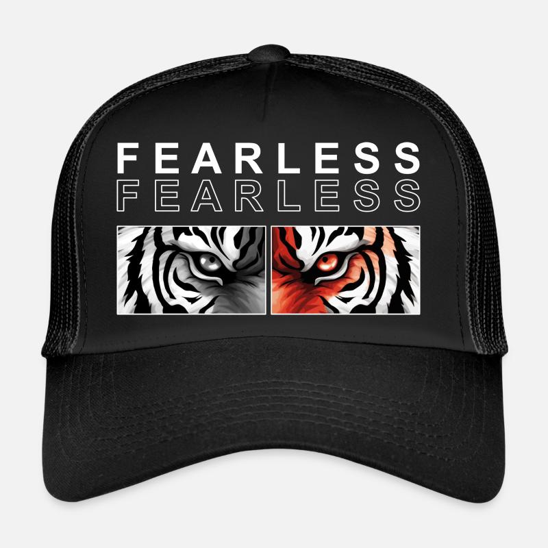 FEARLESS - Tiger - Trucker Cap - Schwarz/Schwarz