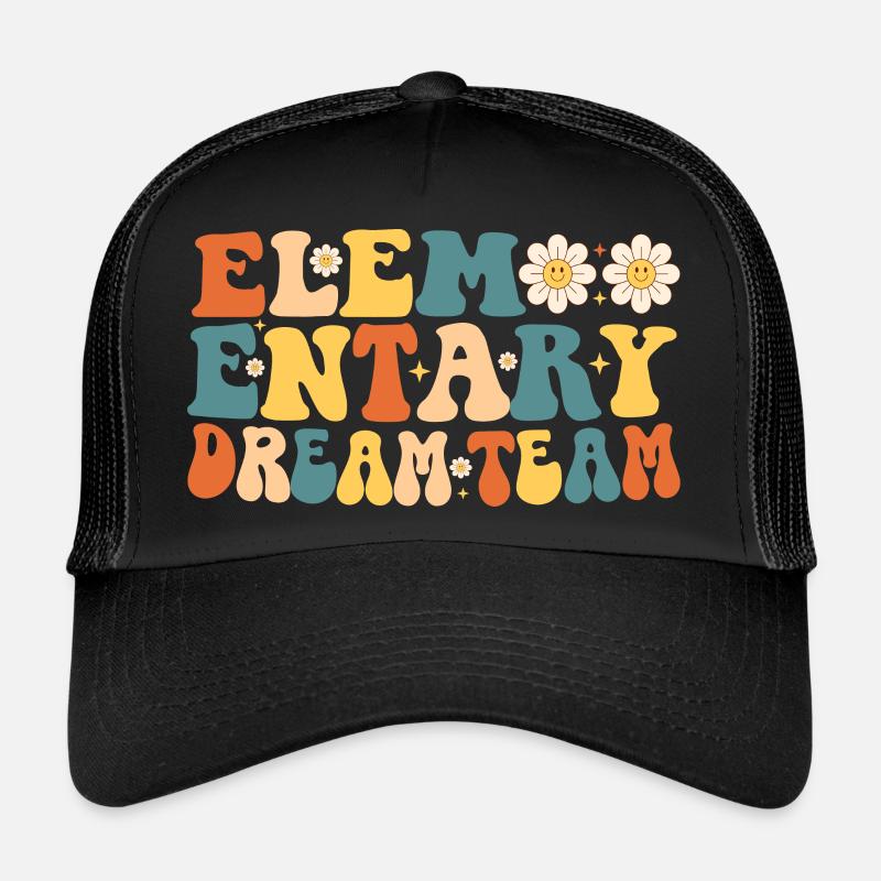 Elementares Dreamteam - Trucker Cap - Schwarz/Schwarz