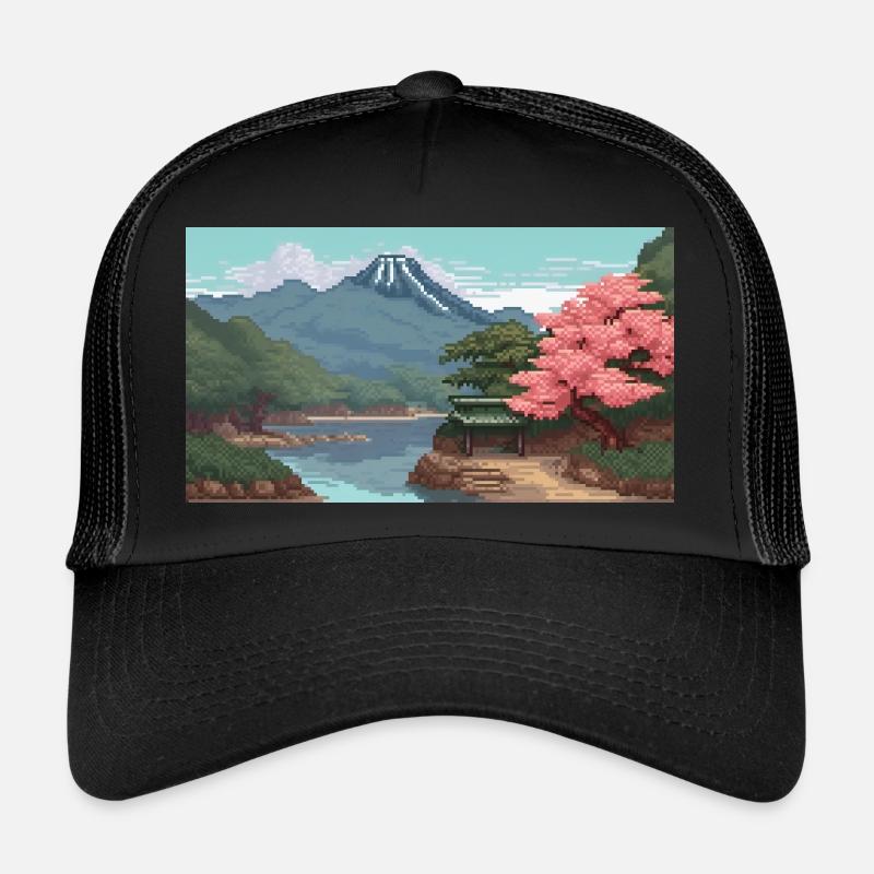 Miho No, Matsubara, Japon - Pixel Art Casquette trucker 