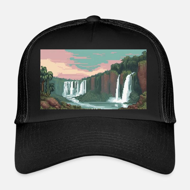 Chutes d’Iguazú, Argentine - Pixel Art Casquette trucker 