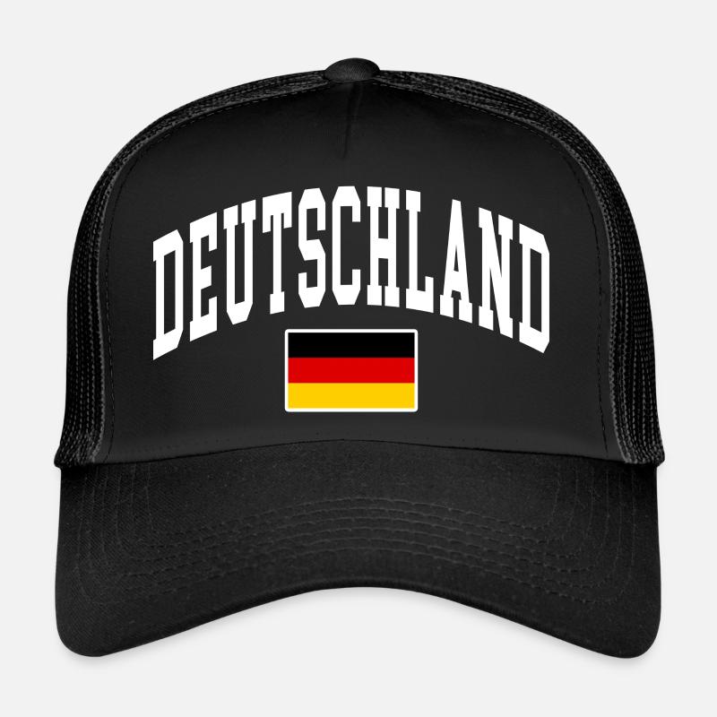 Deutschland - Trucker Cap - Schwarz/Schwarz