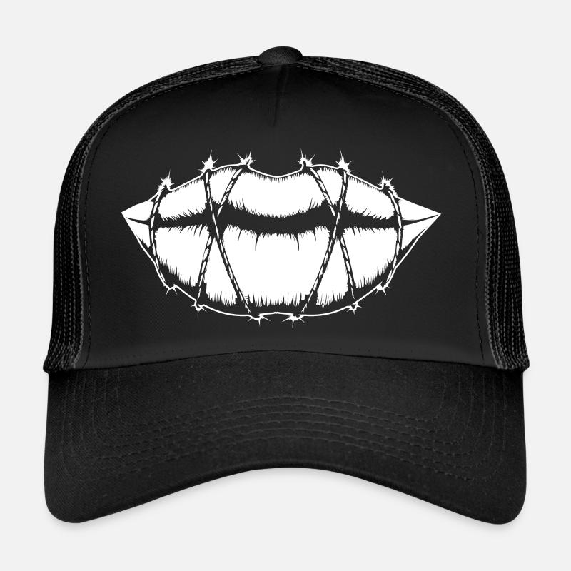 Liberté d’expression - Des lipps dans des barbelés Casquette trucker 