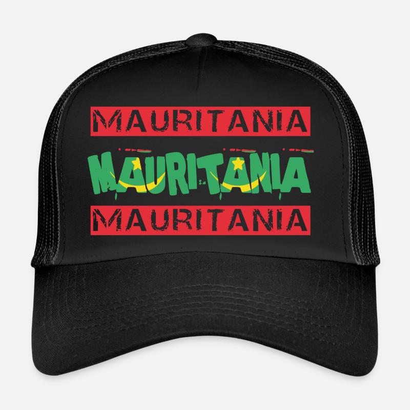Mauritanie Texte Drapeau Casquette trucker 