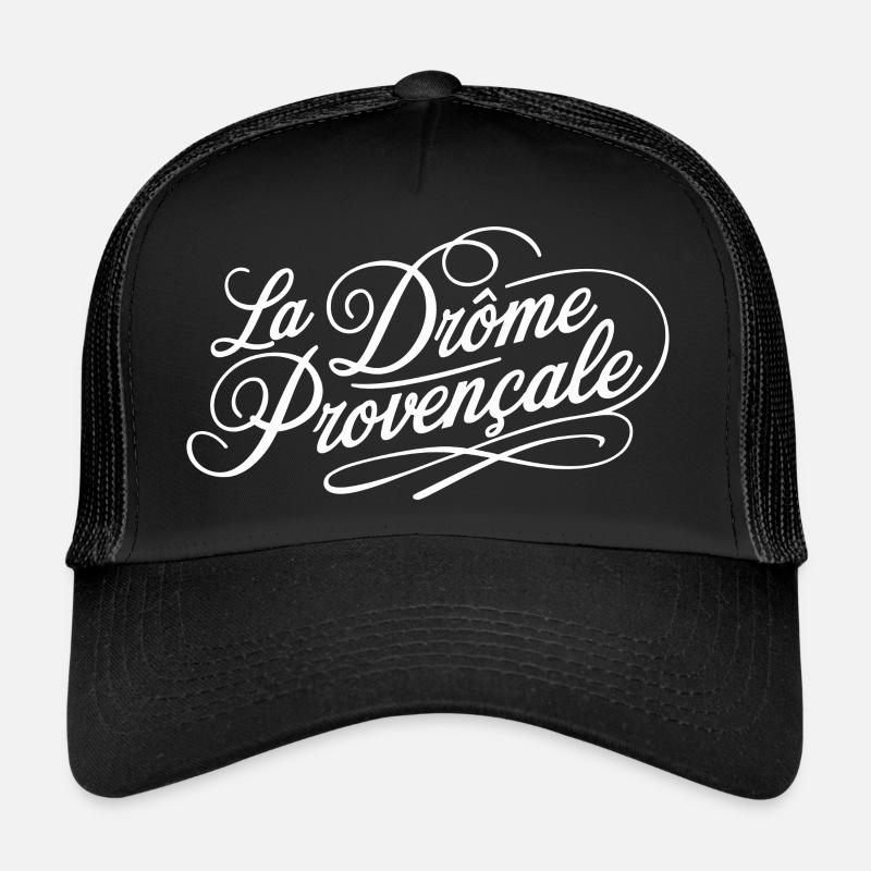 La Drôme Provençale - Casquette trucker  - noir/noir