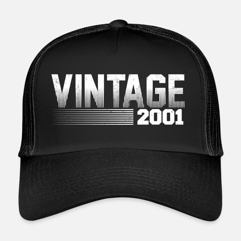 Millésime 2001 Anniversaire Rétro 2001 Casquette trucker 