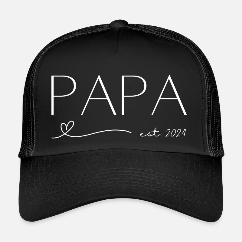 Papa est 2024 - Trucker Cap - black/black