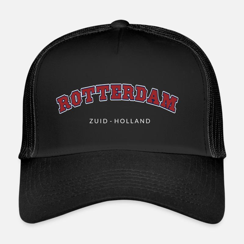 Rotterdam Südholland - Trucker Cap - Schwarz/Schwarz