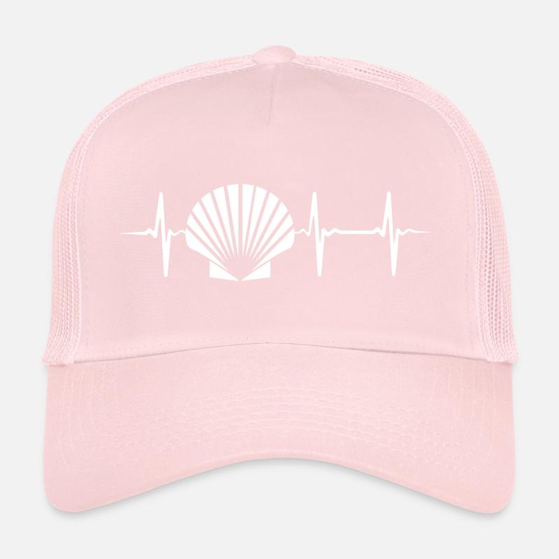 Heartbeat clam Trucker Cap