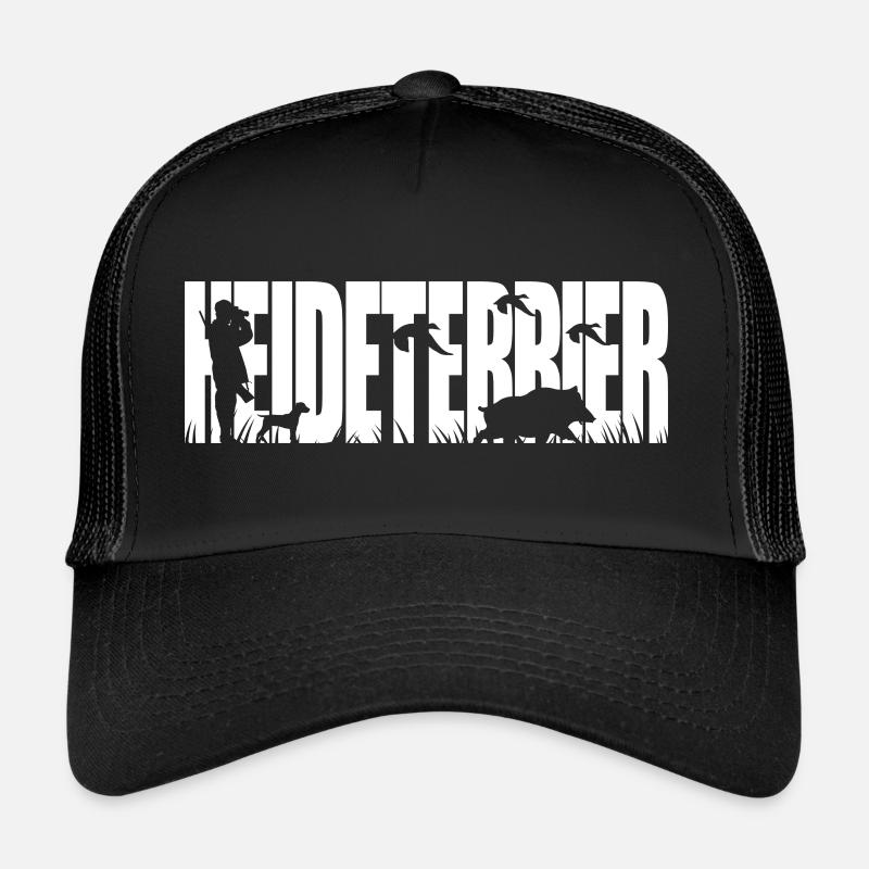 HEIDETERRIER Jagdhund Jagdhunde Wilsigns - Trucker Cap - Schwarz/Schwarz